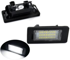 img 2 attached to 🚗 Enhance Your BMW's Exterior with Lightdu License Plate Lamp - Easy Plug and Play for BMW 1 3 5 Series X1 X3 X5 X6 M3 (E82/F30/F10/525i/F25/ E70) - Upgrade to 6000K Pure White LED Light!