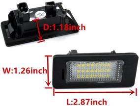 img 3 attached to 🚗 Enhance Your BMW's Exterior with Lightdu License Plate Lamp - Easy Plug and Play for BMW 1 3 5 Series X1 X3 X5 X6 M3 (E82/F30/F10/525i/F25/ E70) - Upgrade to 6000K Pure White LED Light!