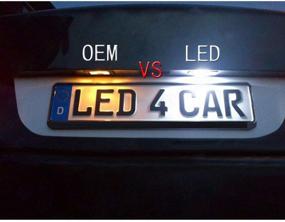 img 1 attached to 🚗 Enhance Your BMW's Exterior with Lightdu License Plate Lamp - Easy Plug and Play for BMW 1 3 5 Series X1 X3 X5 X6 M3 (E82/F30/F10/525i/F25/ E70) - Upgrade to 6000K Pure White LED Light!