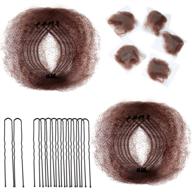 💆 invisible hair nets and u shaped pins set - 50 pieces, 40 pins - perfect for ballet buns, sleeping, women, and wigs logo