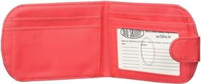 img 1 attached to Stay Stylish and Secure with Big Skinny Women's RFID Blocking Taxicat Bi-Fold Slim Wallet in Coral - Holds Up to 25 Cards!