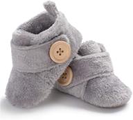 👶 benhero baby cozy fleece winter booties - warm non skid soft sole shoes for newborns and infants logo