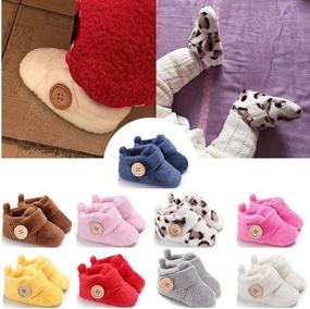 img 3 attached to 👶 BENHERO Baby Cozy Fleece Winter Booties - Warm Non Skid Soft Sole Shoes for Newborns and Infants