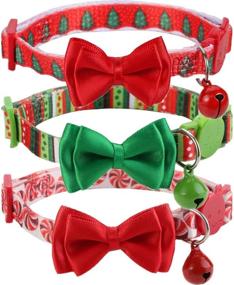 img 4 attached to Christmas Collar Bowtie Collars Breakaway