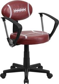 img 3 attached to 🏈 Enhance Your Workspace with the Flash Furniture Football Swivel Task Office Chair with Arms: Comfort and Style Combined