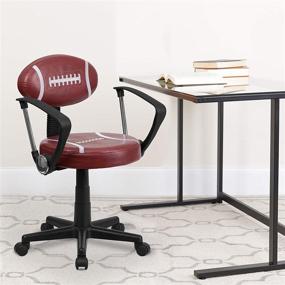 img 4 attached to 🏈 Enhance Your Workspace with the Flash Furniture Football Swivel Task Office Chair with Arms: Comfort and Style Combined