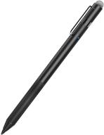 meko 1.6mm fine tip active digital stylus pen with universal fiber tip 2-in-1 for drawing and handwriting. compatible with apple pen, ipad, iphone, and android touchscreen cellphones and tablets. color: black. logo