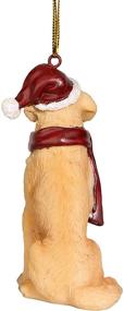 img 1 attached to Full Color Christmas Golden Retriever Ornaments by Design Toscano - Holiday Dog Xmas Decor