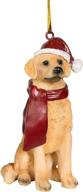 full color christmas golden retriever ornaments by design toscano - holiday dog xmas decor логотип