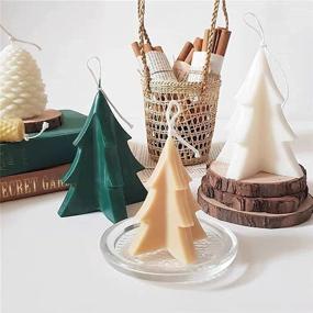 img 1 attached to Durable Plastic Christmas Tree Candle Mold for DIY Candle Making Supplies - Christmas Wedding Dinner, Holiday Decor