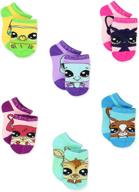 носки lps littlest pet shop для девочек и женщин: удобные и стильные носки без узора для девочек и женщин в упаковке по 6 штук. логотип