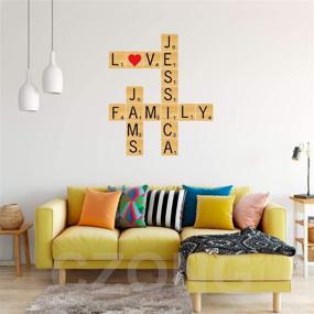 img 1 attached to 🔠 30-Piece Scrabble Style Tile Stencil Letters: Perfect for Home Decor, DIY Projects & More!