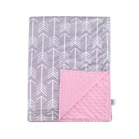 img 1 attached to 👶 Towin Baby Arrow Minky Double Layer Receiving Blanket in Pink – Soft and Cozy 29"x40