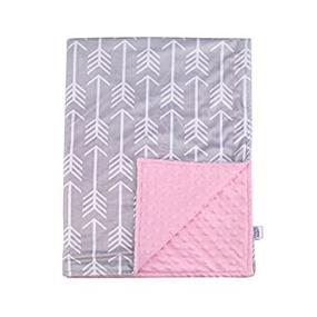 img 2 attached to 👶 Towin Baby Arrow Minky Double Layer Receiving Blanket in Pink – Soft and Cozy 29"x40