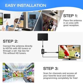 img 3 attached to 📺 Amplified HD Digital TV Antenna - Boost Signal Quality and Compatibility - 4K 1080p Support - Smart Indoor Switch - Coax HDTV Cable/AC Adapter