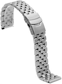 img 3 attached to 💪 Upgrade Your Watch with a Durable Stainless Replacement Bracelet Deployment FlipLock