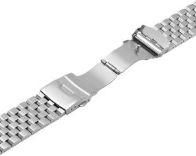 img 2 attached to 💪 Upgrade Your Watch with a Durable Stainless Replacement Bracelet Deployment FlipLock