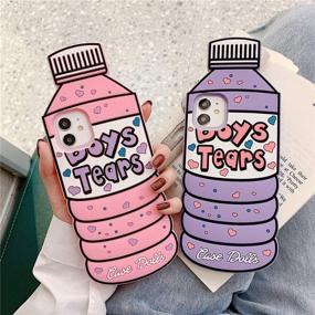 img 3 attached to 👦 MME Cartoon Boys Tears iPhone Case - Funny Soft Silicone Shockproof Cover for Girls/Women (Pink, iPhone 7/8 Plus)