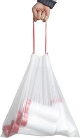 img 1 attached to 🗑️ Pekky 13 Gallon Kitchen Drawstring Trash Bags: Heavy-Duty, Clear, 105-Count Solution for Easy Waste Disposal