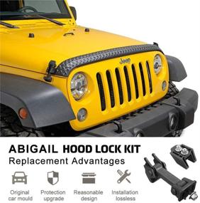 img 3 attached to High-Quality A ABIGAIL Wrangler TJ Hood Latch and Lock Kit for 2007-2016 Jeep Wrangler TJ - Reliable Hood Catches Included!