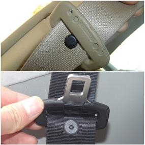 img 1 attached to 🔒 FasHuby 15 Sets Seat Belt Stop Button - Grey: Prevent Belt Buckle Sliding, Removable & Welding-Free