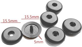 img 2 attached to 🔒 FasHuby 15 Sets Seat Belt Stop Button - Grey: Prevent Belt Buckle Sliding, Removable & Welding-Free