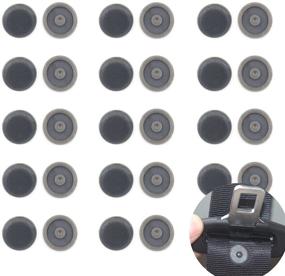 img 3 attached to 🔒 FasHuby 15 комплектов кнопок остановки ремня безопасности - серый: предотвращает скольжение застежки ремня, съёмные и не требуют сварки.