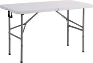 🍽️ versatile, easy-to-carry 4ft folding utility table for home, picnics, and camping logo