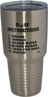 🏌️ funny golf 30oz large stainless steel travel tumbler mug cup with lid - perfect gift for golfer dad, grandpa, or golf ball enthusiast логотип