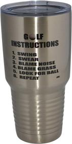 img 3 attached to 🏌️ Funny Golf 30oz Large Stainless Steel Travel Tumbler Mug Cup with Lid - Perfect Gift For Golfer Dad, Grandpa, or Golf Ball Enthusiast