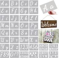 🎨 wood painting stencils - alphabet and number stencils for painting & drawing - reusable cursive letter stencils for signs & more - plastic craft stencils for art and diy projects logo