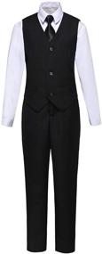 img 3 attached to 👔 Visaccy Boys Slim Fit Suits - Ring Bearer Dress Clothes Outfit