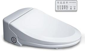 img 4 attached to 🚽 ZMJH ZMA102DS-W Electronic Smart Bidet Toilet Seat: Self Cleaning Hydroflush, Hybrid Heating, Heated Dryer, Nightlight, Vortex Wash, Remote Control - White (Round)