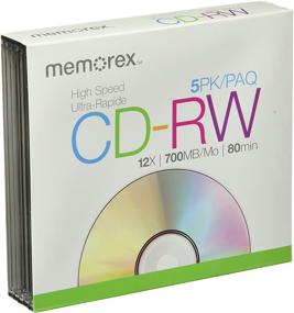 img 2 attached to Носители Memorex 32020022409 8x-12x CD-RW (набор из 5 штук в элегантных кейсах Jewel)