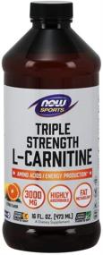 img 4 attached to NOW Sports Nutrition Triple Strength L-Carnitine Liquid - 3000 mg, Citrus Flavor, 16-Ounce