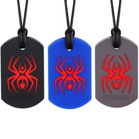img 4 attached to 🕷️ Kids Spider Sensory Chew Necklace (3 Pack) - Chewing & Teething Toys for Boys and Girls - Teether Necklace Designed for Autism and Sensory Stimulation