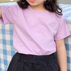 img 2 attached to 👕 KISBINI Unisex Girls Short Sleeve Tee: Comfortable Cotton T-Shirt for Toddlers – Basic Solid Top for Boys and Girls