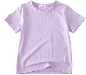 img 4 attached to 👕 KISBINI Unisex Girls Short Sleeve Tee: Comfortable Cotton T-Shirt for Toddlers – Basic Solid Top for Boys and Girls