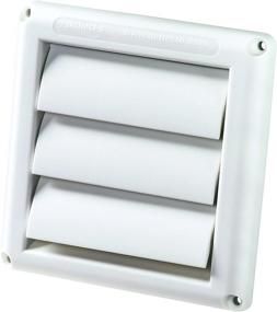 img 4 attached to 🏠 Deflecto Supurr-Vent Louvered Outdoor Dryer Vent Cover, 4" Hood, White - Effective Ventilation Solution for Your Home