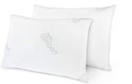 🌿 experience ultimate comfort with zen bamboo pillows for sleeping - set of 2 queen size pillows - cool, breathable cover, ideal for back, stomach, or side sleepers - 51 x 76 inches logo