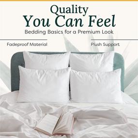 img 1 attached to 🌿 Experience Ultimate Comfort with Zen Bamboo Pillows for Sleeping - Set of 2 Queen Size Pillows - Cool, Breathable Cover, Ideal for Back, Stomach, or Side Sleepers - 51 x 76 Inches
