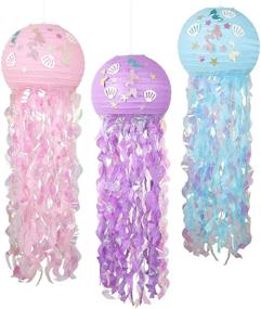 img 4 attached to Jellyfish Lanterns Decoration Stickers Birthday Lighting & Ceiling Fans for Novelty Lighting