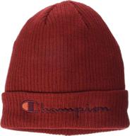 champion mens winter beanie black sports & fitness and running logo