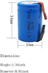 img 3 attached to 🔋 BAOBIAN 4/5 SubC Sub C Rechargeable NiCd Battery with Tabs 1.2V 2200mAh (15 Pcs) for Power Tools