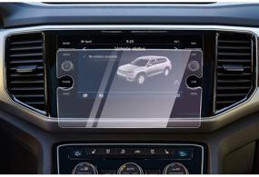 img 4 attached to 📱 Защитная пленка для сенсорного экрана автомобиля Volkswagen Atlas Discover Media Touch Screen Navigation Screen Protector, RUIYA HD Clear TEMPERED GLASS Car In-Dash Screen Protection Film (8-дюймовый) для 2018-2021