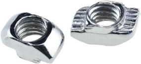 img 4 attached to 30-Pack BINZZO Sliding T Slot Nuts 2020 Series M5: Nickel Plated Carbon Steel Half Round Roll-in Sliding 6mm Slot Aluminum Profile Accessories for 20 x 20 Series T Slot Aluminum Profiles