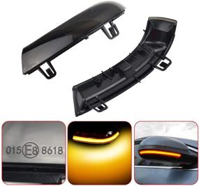 img 2 attached to Enhance Safety & Style: Dynamic Sequential LED Side Mirror Turn Signal for VW Golf 5 GTI, Jetta MK5, Passat B6, B5.5, Eos R32, Rabbit