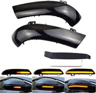 enhance safety & style: dynamic sequential led side mirror turn signal for vw golf 5 gti, jetta mk5, passat b6, b5.5, eos r32, rabbit logo