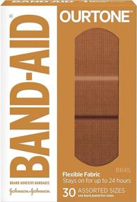 img 4 attached to 🩹 Band-Aid Brand Ourtone Flexible Fabric Adhesive Bandages - Providing Flexible Protection & Care for Minor Cuts & Scrapes with QuiltAid Pad for Painful Wounds - Assorted Sizes (30 Count)