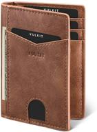 sleek bifold leather wallet with rfid-blocking - for stylish men's wallets, card holders & money organizers logo